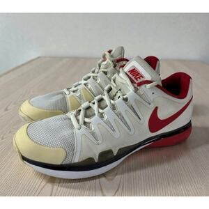 Nike ZOOM VAPOR 9.5 Tour Men's Tennis Shoes White University Red Size 11.5 *Flaw